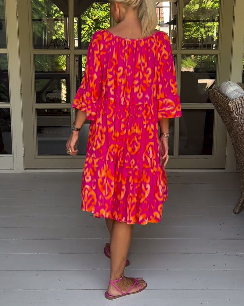 Rita – Vestito boho stampato