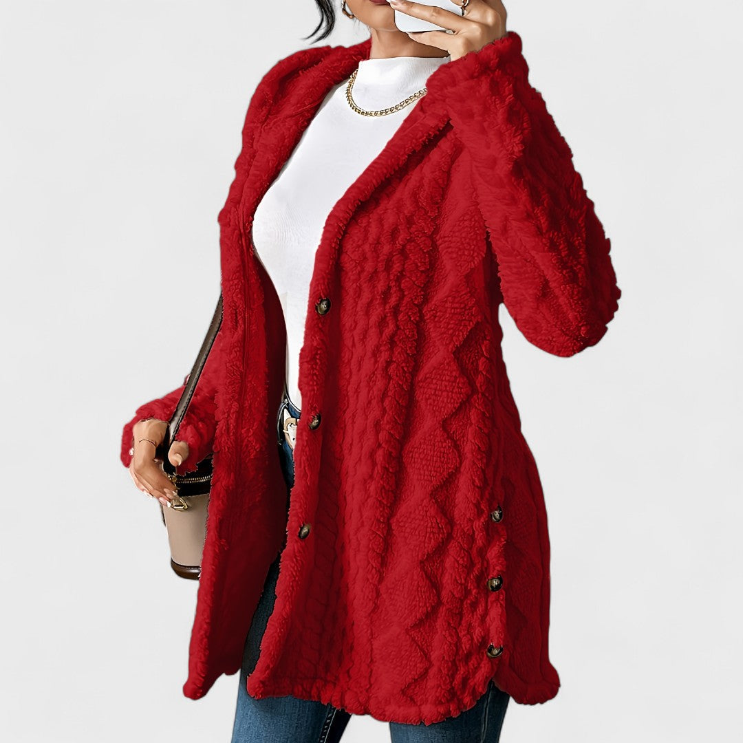 Katerina - Cardigan Cappotto con Cappuccio Caldo