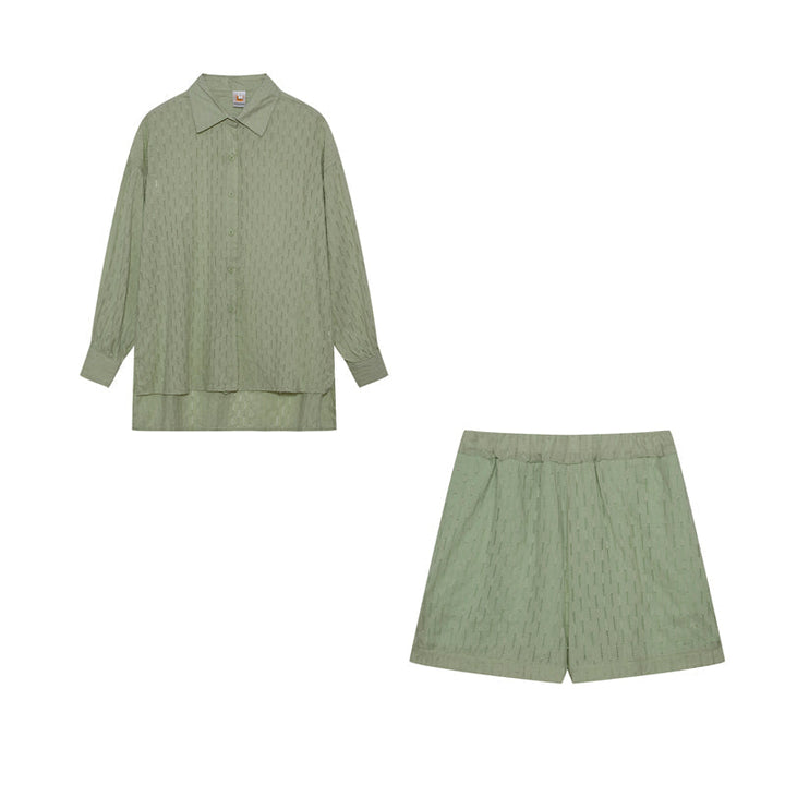 Elizabeth - Completo di due pezzi fluido con camicia e pantaloni corti