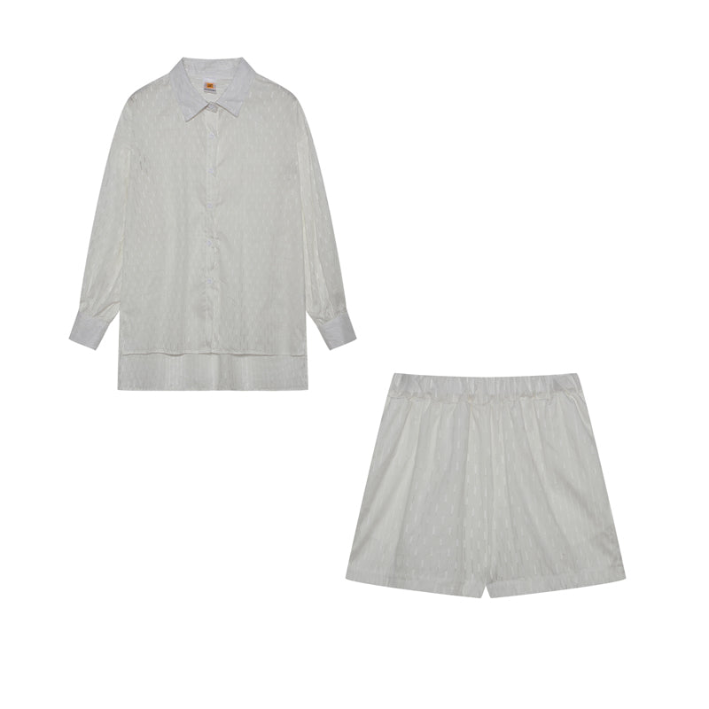 Elizabeth - Completo di due pezzi fluido con camicia e pantaloni corti