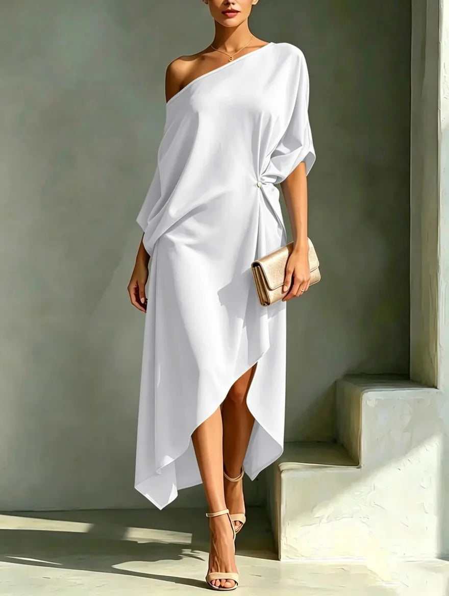Camila │ Elegante abito asimmetrico