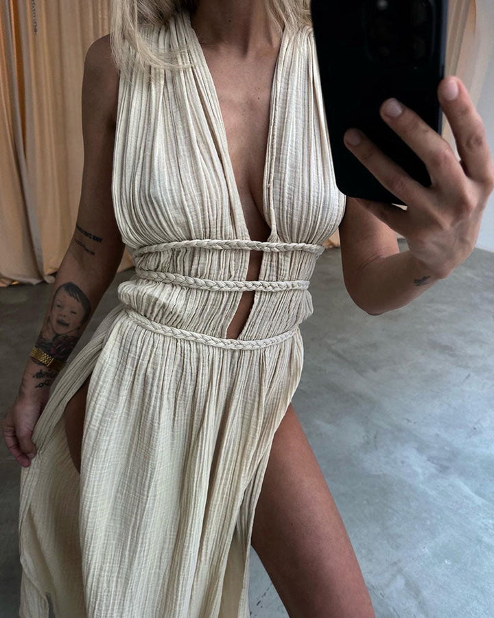 Zoe – Vestito boho con spacco