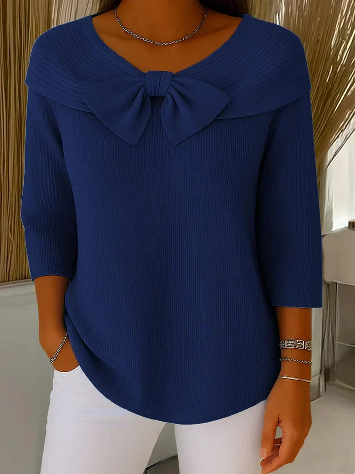 Clara | Maglione Elegante con Fiocco in Tessuto Morbido