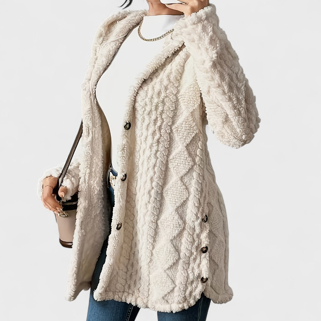 Katerina - Cardigan Cappotto con Cappuccio Caldo