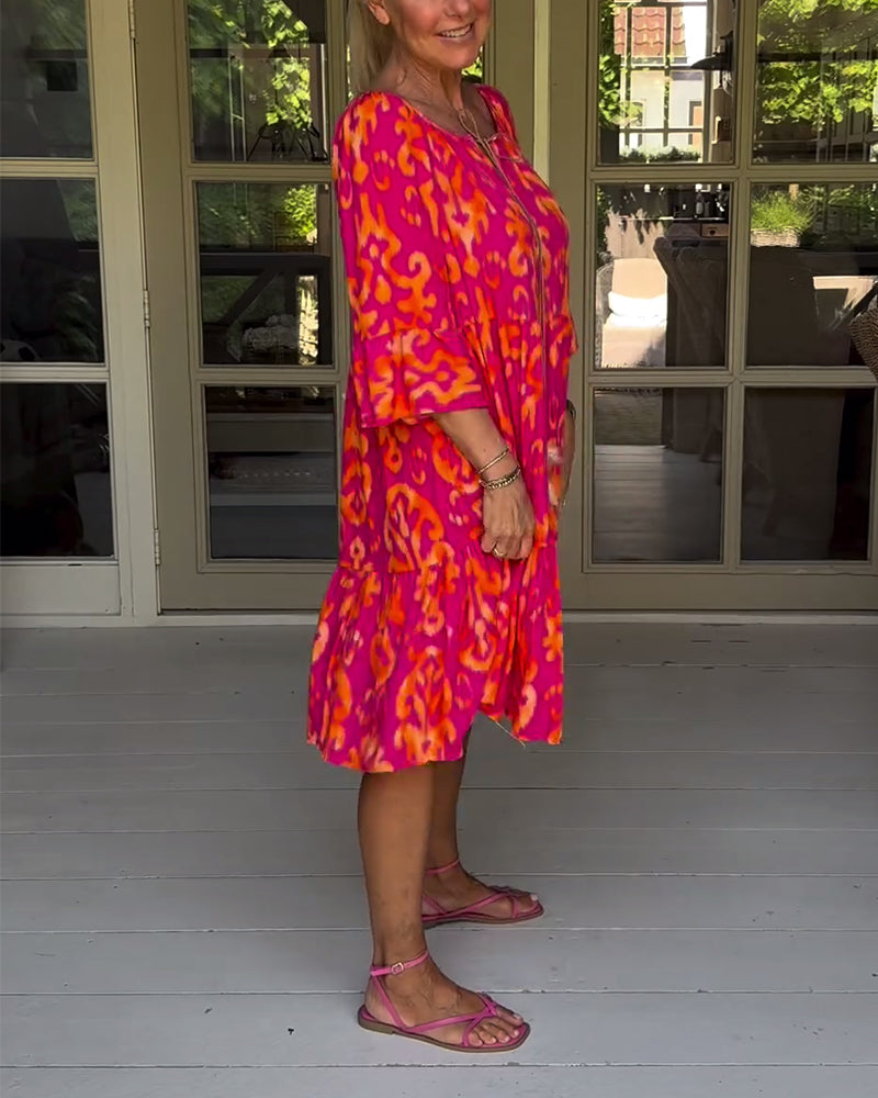 Rita – Vestito boho stampato