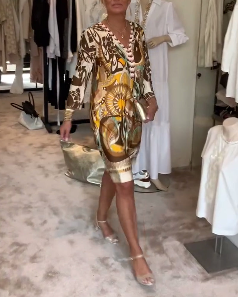 Marta – Abito boho stampato solare
