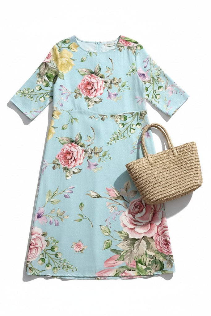 Giorgia – Vestito boho floreale al tramonto