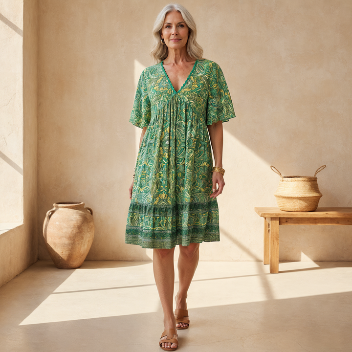 Quinta – Vestito boho svasato