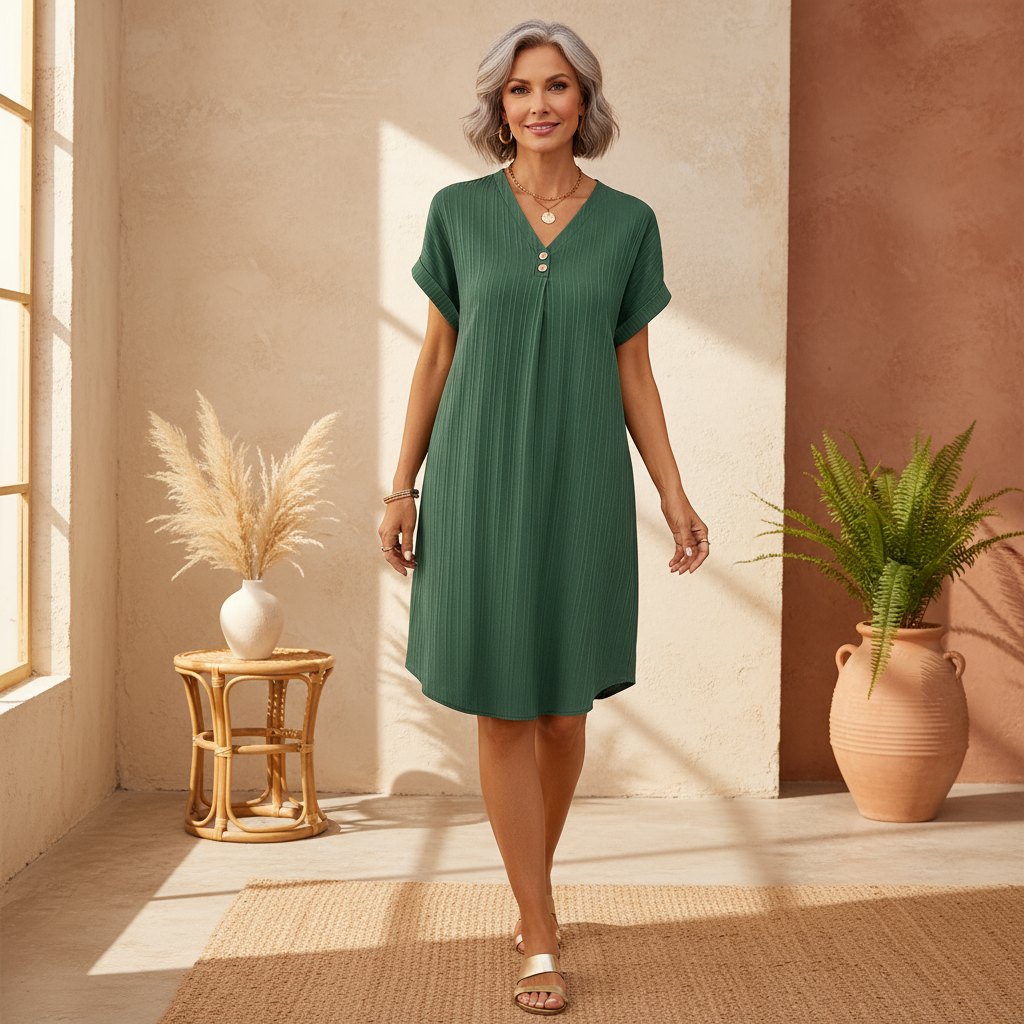 Carina – Vestito boho con scollo a V