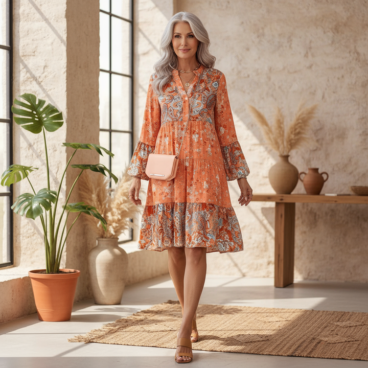 Elena – Vestito boho stampato