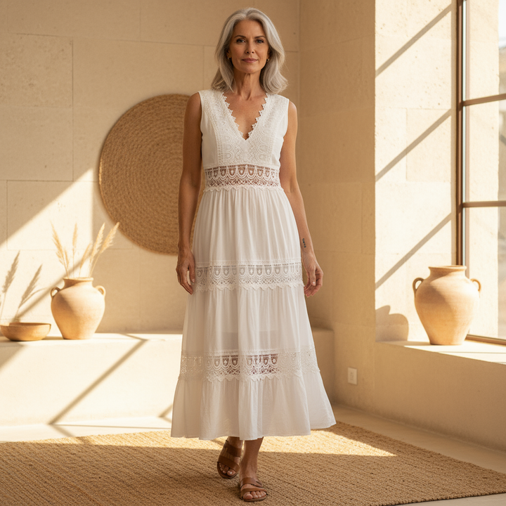 Circe – Vestito boho con scollo a V