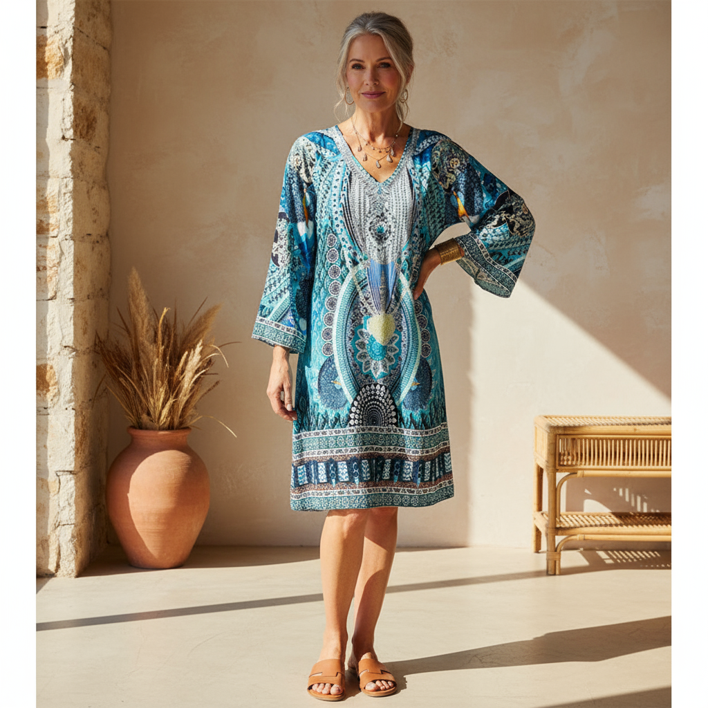Emilia – Vestito boho stampato