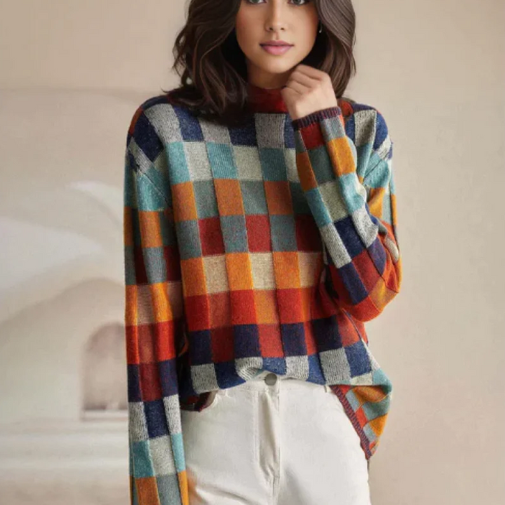 Élise | Maglione a collo alto in morbida cashmere