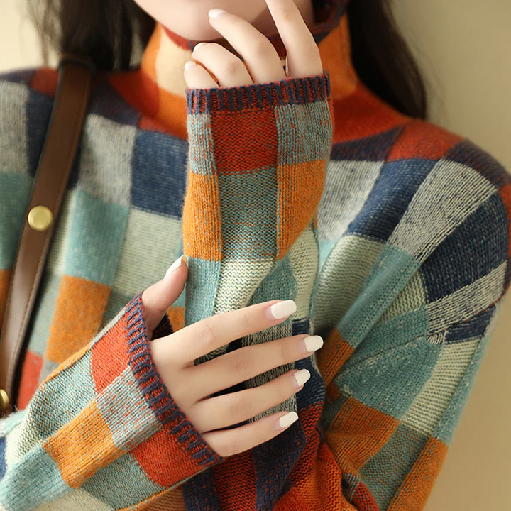Élise | Maglione a collo alto in morbida cashmere