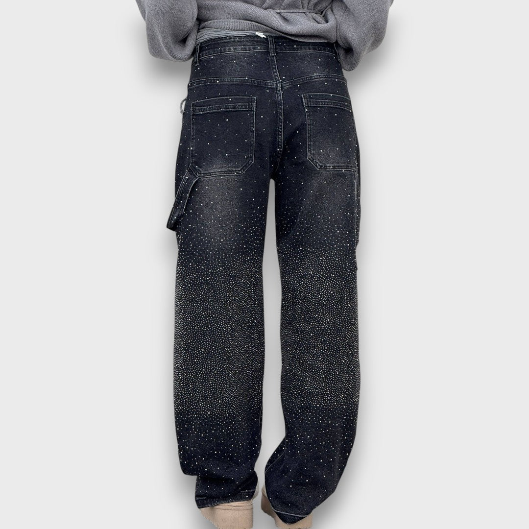Nolene – Jeans con finitura lucida e carattere urbano