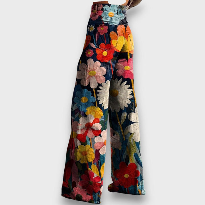 Talira – Pantaloni lunghi con anima floreale
