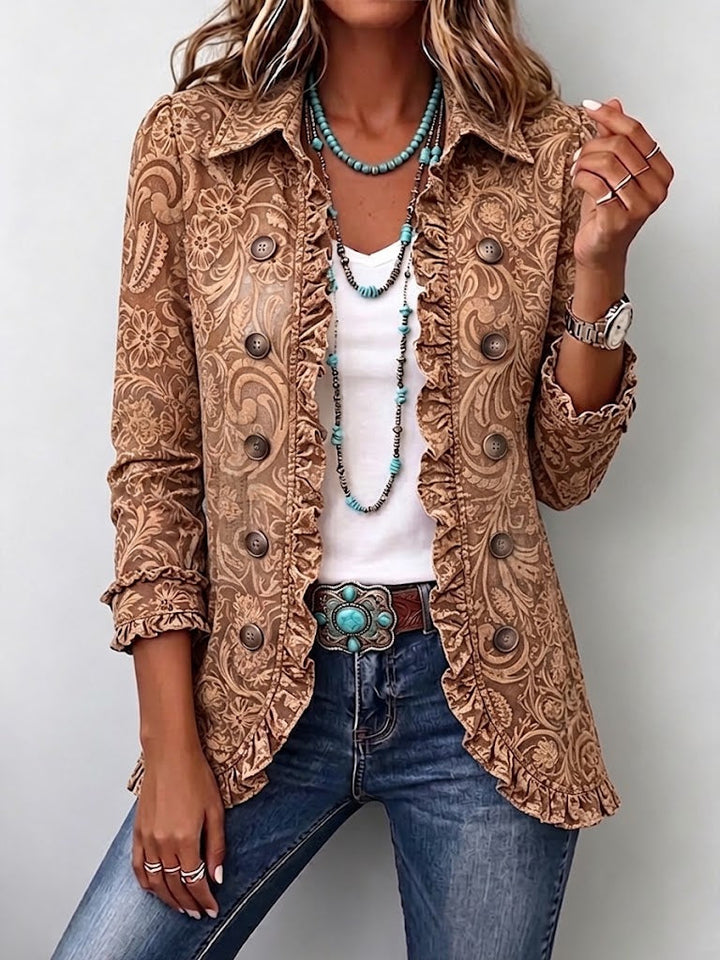 Concezione | Giacca Vintage a Fiori con Rouches