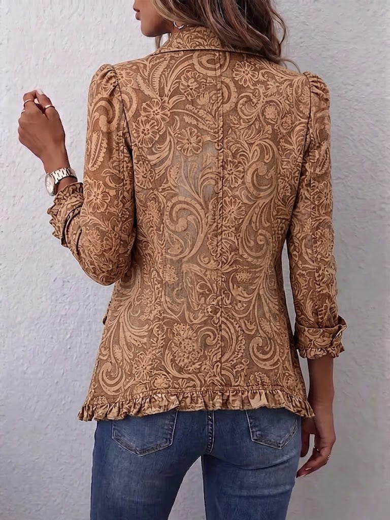 Concezione | Giacca Vintage a Fiori con Rouches