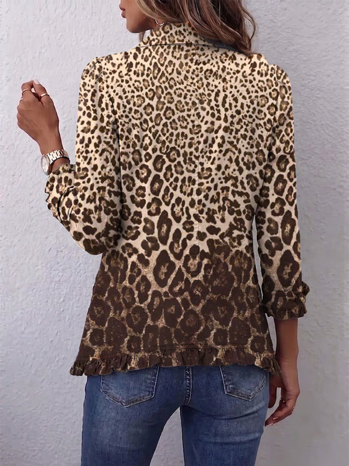 Nazareth | Giacca con Stampa Leopardo e Volant