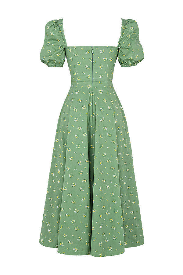 Arianna – Vestito boho con maniche a sbuffo