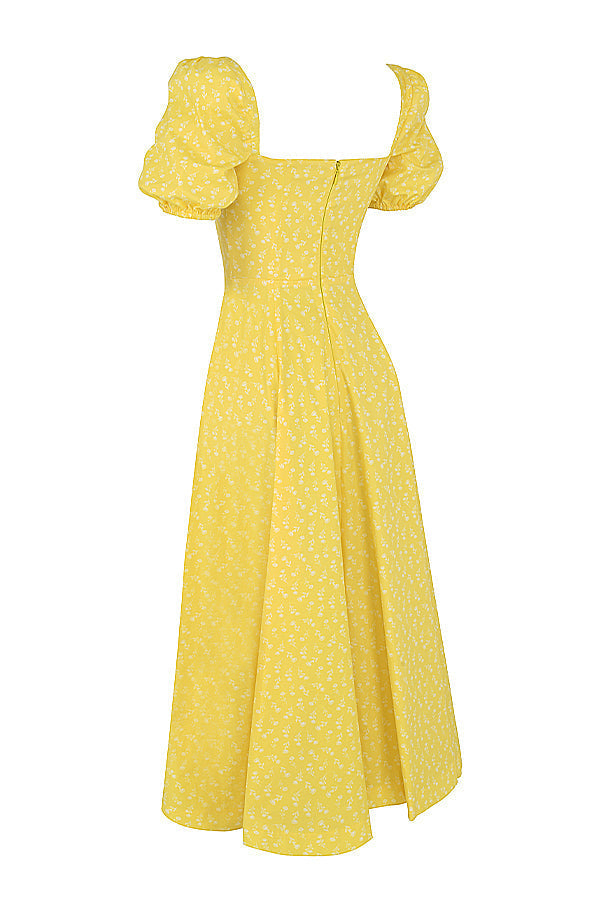 Arianna – Vestito boho con maniche a sbuffo