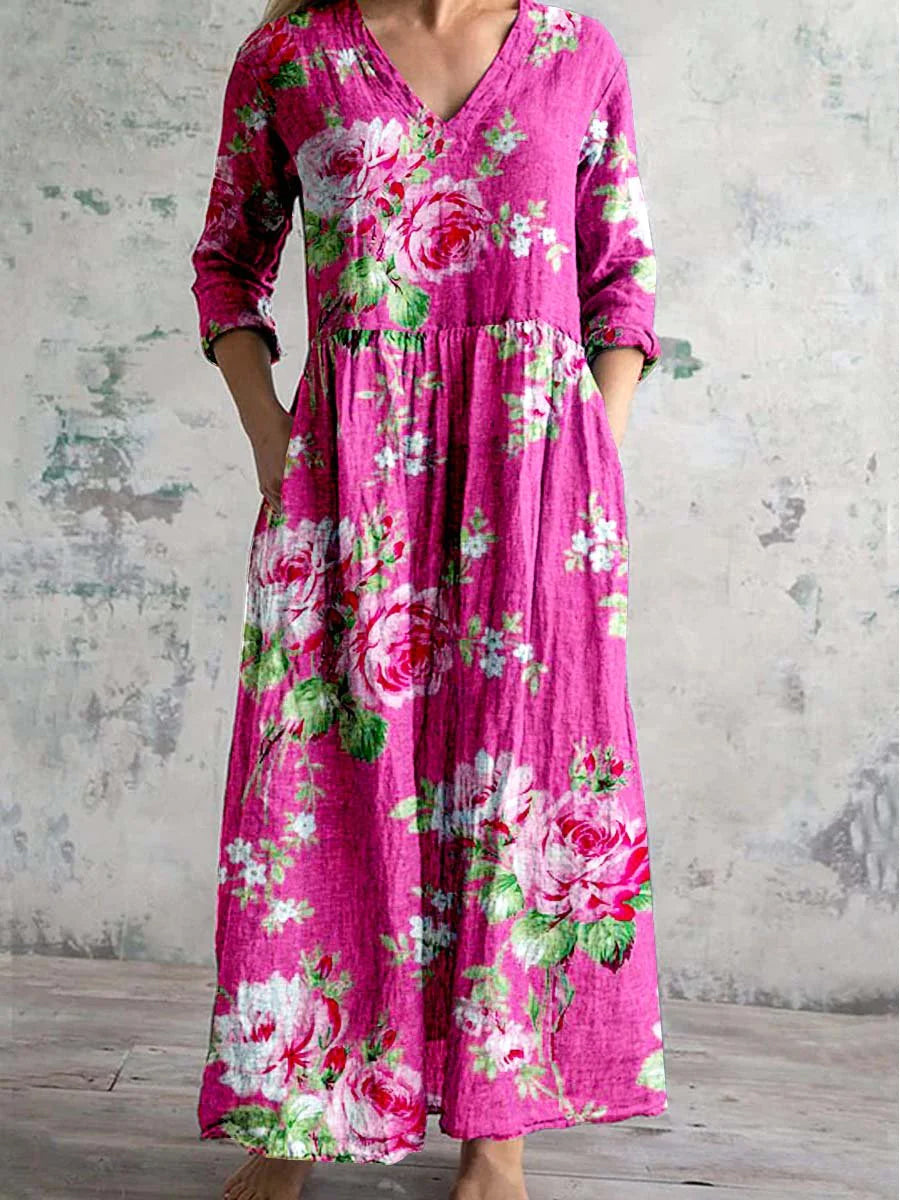 Rosalía – Vestito boho floreale deciso