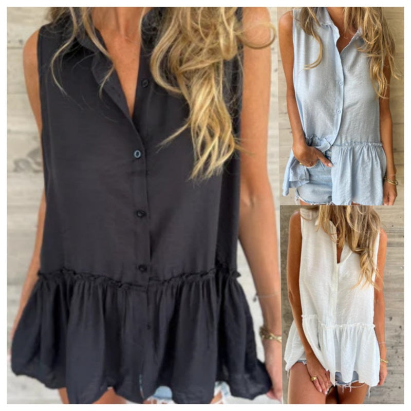 Aquira - Top con bottoni volant