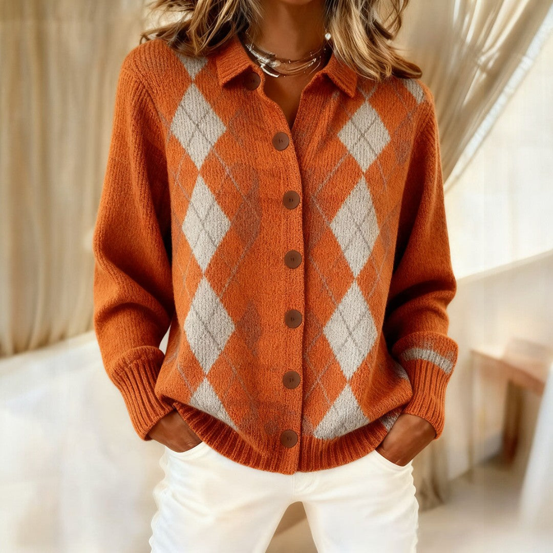 MIRELLA – Maglione morbido a rombi classici