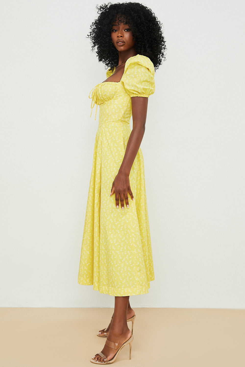 Arianna – Vestito boho con maniche a sbuffo
