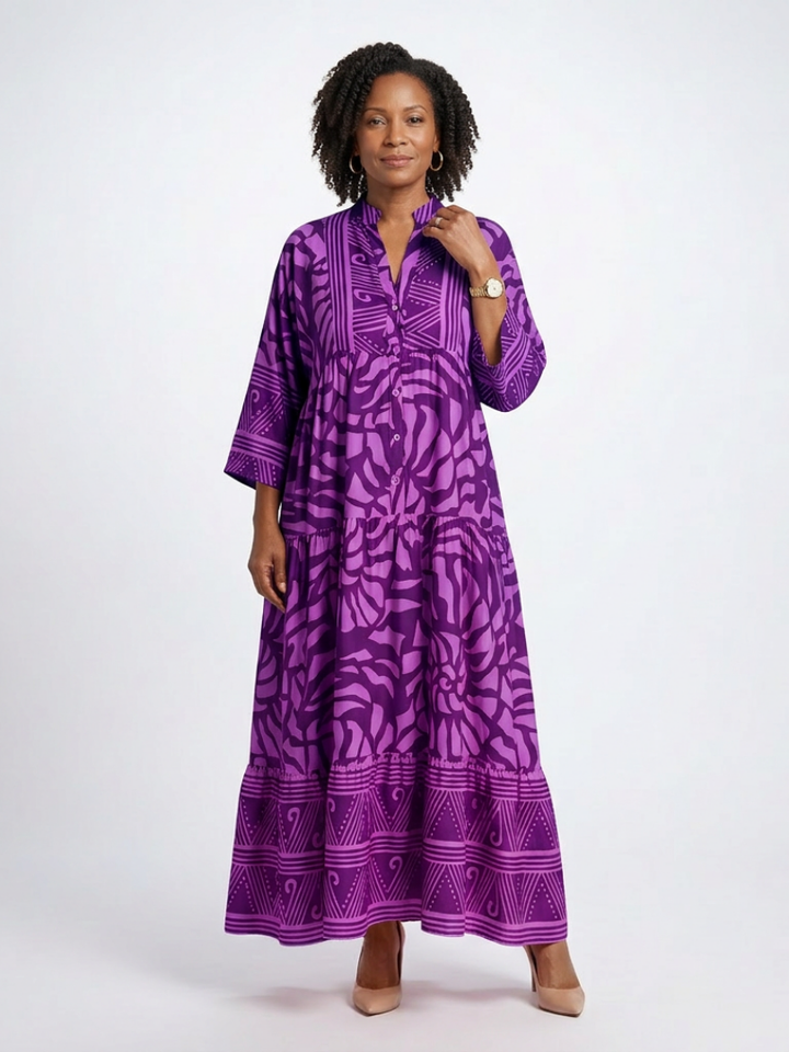 Marianne | Vestito midi con bottoni davanti