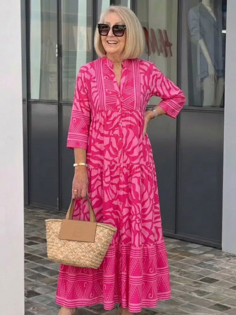 Marianne | Vestito midi con bottoni davanti