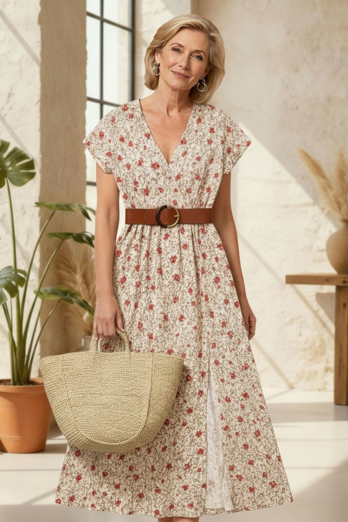Bruna – Vestito boho maxi con cintura