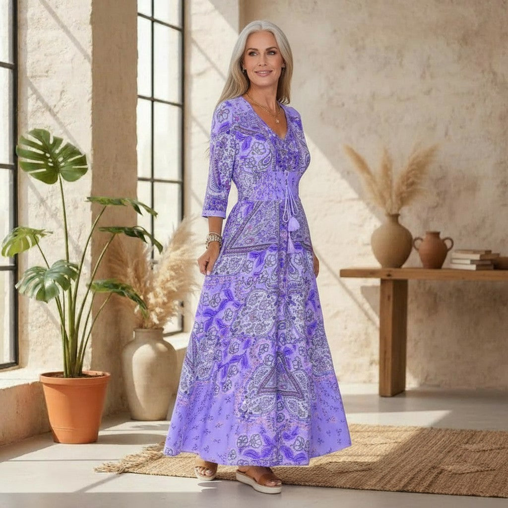 Amara – Vestito boho maxi